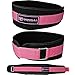 Iron Bull Strength Women Weight Lifting Belt - High Performance Neoprene Back Support - Light Weight & Heavy Duty Core Support for Weightlifting, Crossfit and Fitness (Black/Pink, X-Small)