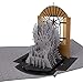 Game of Thrones Iron Throne Pop-Up Card - Deluxe Handcrafted Pop Up Card - All Occasions, Blank Inside - 5 x 7