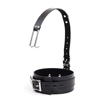 Shawa 1 Stück Halsband + Nasenhaken Einstellbar Leder Bondage Sklaven Erotik Fetisch SM Erwachsene Sex Spielzeug Flirten Tool