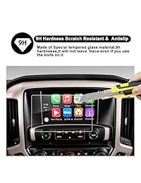 2015 2016 2017 2018 GMC Sierra 1500 2500HD IntelliLink 8-Inch sistema de navegación de coche, GMC infotaintment ruiya HD Protector de visualización de vidrio templado transparente película protectora, 8" (20 cm)