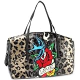 Ed Hardy Eartha Animal Kingdom Satchel - Black
