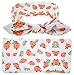 Newborn Baby Swaddle Blanket Headband with Bow Receiving Blankets Set (C Floral 3 Packs)