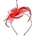 Acecharming Fascinators Hat Flower Sinamay Feather Headband Cocktail Tea Party Headwear Hat Girls and Women