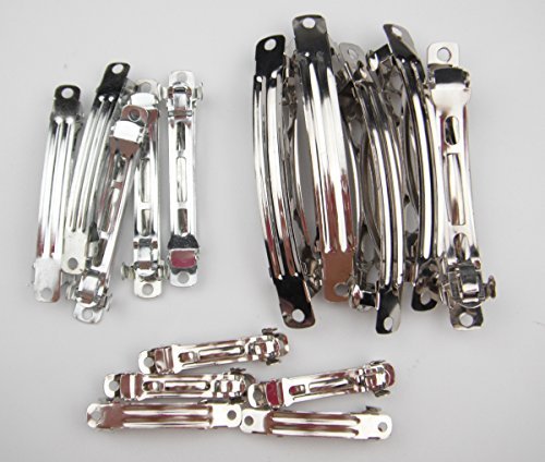 ALL in ONE DIY Hair Clip Kit: 15pcs Assorted Size French Style Barrette Hair Clip 40mm 60mm 80mm