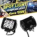 DaSen For 2x 18W High Power LED Work Light Pod w/Left & Right Side Pillar Mounting Bracket & Rocker Switch Wiring Kit Fits 2014-2019 POLARIS RZR XP 1000 & 2015-2019 RZR 900thumb 4