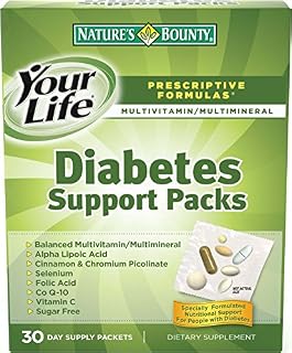 30 packets nature'sbounty diabetes support pack supplement (074312143151)