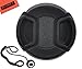Big Mike's 58mm Universal Snap-On Lens Cap For Olympus M.Zuiko 40-150mm f/4.0-5.6 R Micro ED Digital Zoom Lens + Cap Keeper + MicroFiber Cleaning Cloth