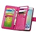 S5 Case, Galaxy S5 Case, Joopapa Galaxy S5 Luxury Fashion Pu Leather Magnet Wallet Credit Card Holder Flip Case Cover with Built-in 9 Card Slots for Samsung Galaxy S5 / Galaxy Sv / Galaxy S5 I9600 (Pink)