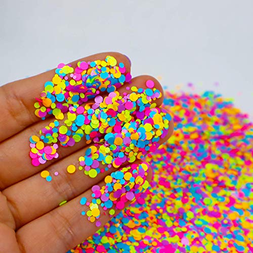10 Grams âœ® Neon Rainbow Chunky Matte Glitter âœ® COSMETIC GLITTER âœ® Festival Rave Beauty Makeup Face Body Nail âœ®
