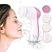 5 in 1 Electrical Facial Brush Cleaner Set Rolling Massager with Makeup Sponge Skin Polishing Stone