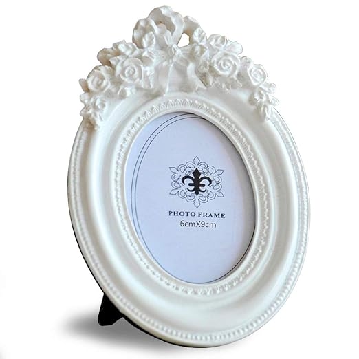 Giftgarden Bilderrahmen Weiß Oval Mini Fotorahmen Klein Hochzeit 6x9 Dekorahmen Geschenke Freunde