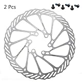 BESNIN Bike Rotor 2 Pcs Bike Brake Rotors 160mm 180mm 203mm with 12 Bolts for Mountain Bike Road Bike MTB BMX Bicycle Disc Brake Rotor Stainless Steel