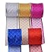 eZthings® Decorative Wired Sheer Glitter Ribbon for Christmas Gift Wrapping and Holiday Decor (50 Yards (2.5