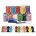 Fun Express Craft Sand Assortment, Bulk Set of 12 Bottles of Rainbow Colors, 22 oz Each - DIY Craft Supplies