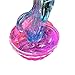 Aland DIY Multicolor Crystal Mud Clay Slime Putty Plasticine Sludge Stress Relief Toys Ins Explosion Models Color Matching Gradient Crystal mud Slime Poke Decompression Toys Pink + Blue