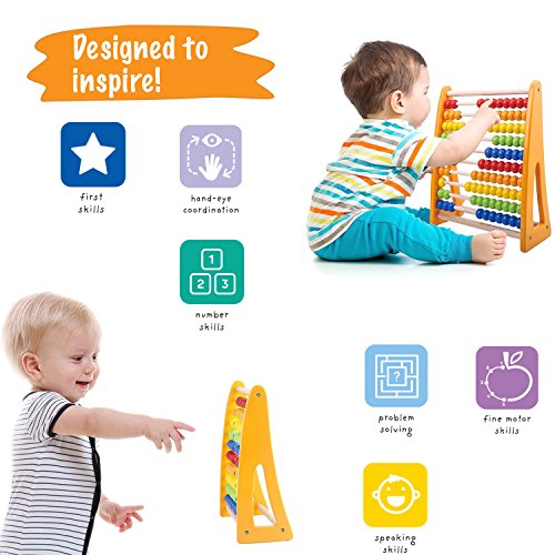 image for Pidoko Kids 123 Learning Abacus Toy - Math Manipulatives Numbers Count