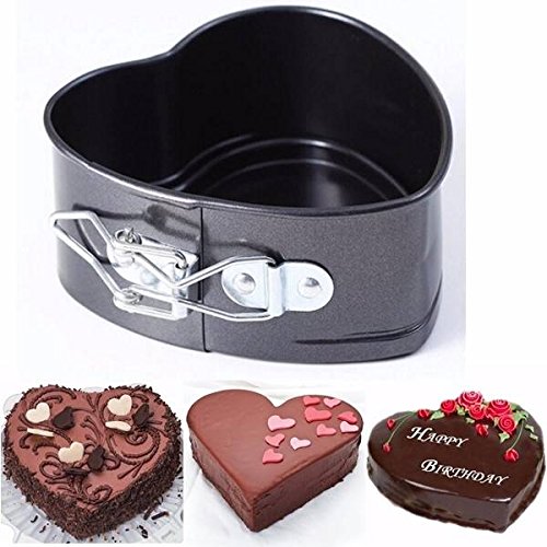 Bazaar Non-Stick Stainless Steel Cake Pan Heart Shape Cheese Bread Jelly Pudding Muffin Mold Baking Tool - Thumbnail 6