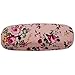 ZZ Sanity Flower Fabric Covered Clam Shell Style Eyeglass Case Spectacles Box （Pink2）