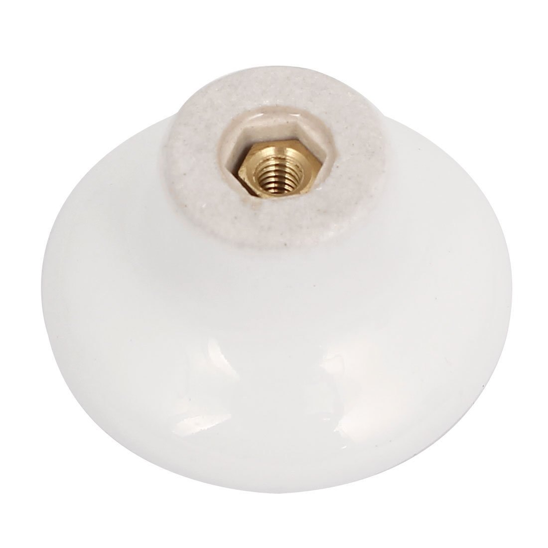 DealMux porta do armário gaveta Pull Ceramic Knob Handle 2pcs brancas - - Amazon.com