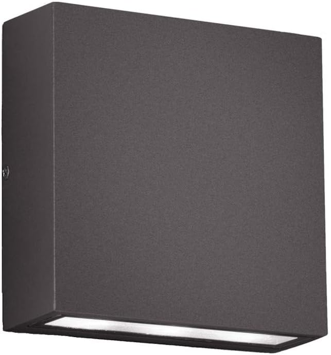 TRIOLighting Thames LED Wall Light, Metal, Dark Grey