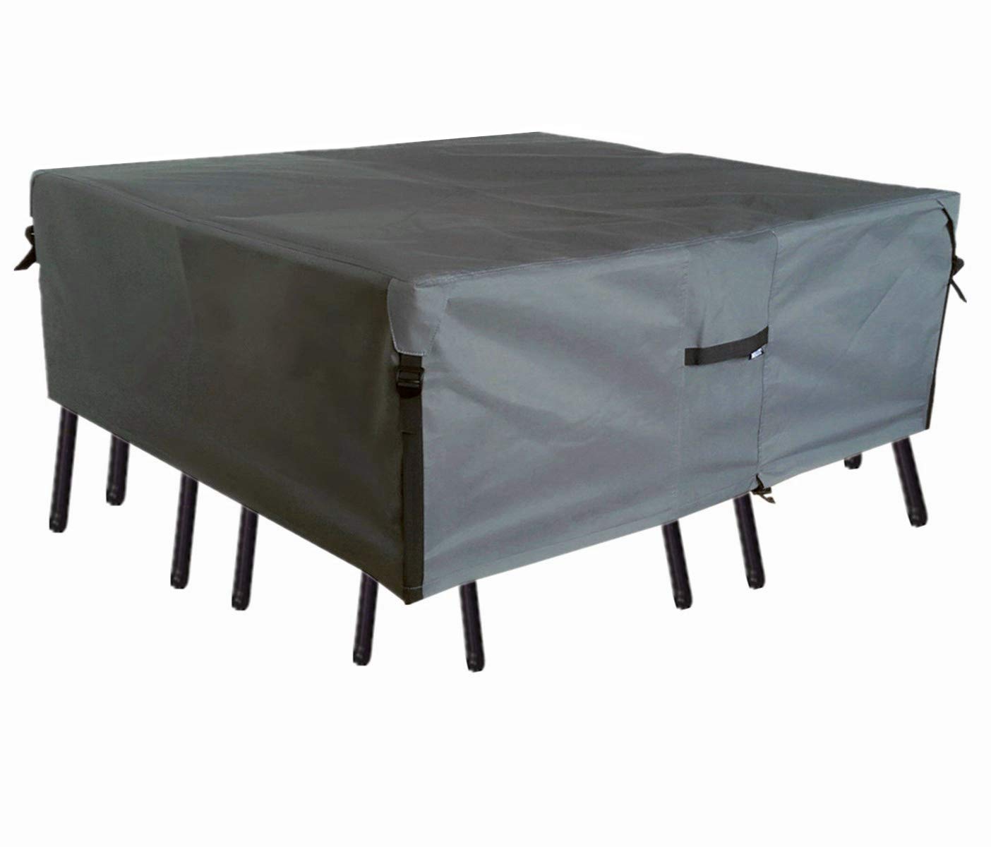Furniture Set Covers 100 Waterproof Uv Resistant Hellex Square Patio Table And Chair Set Heavy Duty Cover 74l X 74w X 26h Inch Durable High Density Polyester Fabric Fit For Outdoor Patio Furniture Covers Beige