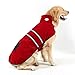 Hiado Dog Coat with Harness Hole and Reflective Strip for Winter Cold Weather Red XL