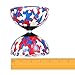 Harlequin Diabolos Set, Metal Diabolo Sticks, Diablo String & Bag (Blue, Red & White)
