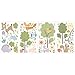 RoomMates RMK1398SCS Woodland Animals Peel and Stick Wall Decals , Black