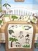 SoHo Curious Monkey Baby Crib Nursery Bedding Set 13 pcs included Diaper Bag with Changing Pad & Bottle Case