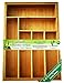 Expandable Bamboo Silverware Organizer 6-8 Slots Adjustable Amazing Drawer Inserts with Deep Dividers. EASY TO INSTALL, Storage of Flatware , Cutlery, Wooden or Stainless Utensil - Kitchen Knives
