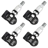 Autel MX-Sensor 2 in 1 (315MHz + 433MHz) Clamp-in 100% Cloneable TPMS Programmable Sensors for Tire Pressure Monitoring System(Metal Valves,Set of 4 Pieces)