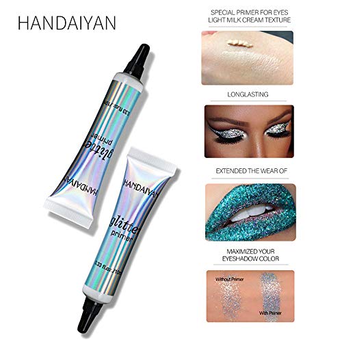 Aviat Foundation Makeup Primer- 10ml Shimmer Glitter Sequined Base For Eyeshadow Primer Natural Eyeshadow Cream Stops Shine, Smooths Skin,