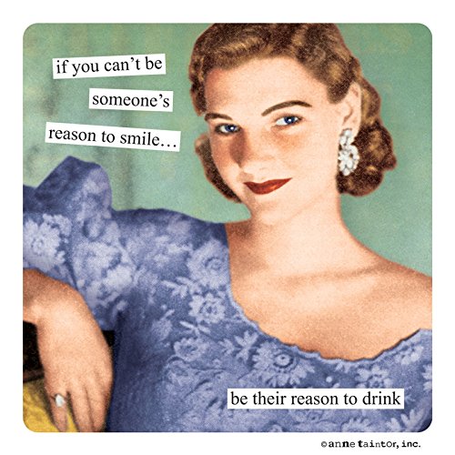 Anne Taintor Square Refrigerator Magnet – Reason To Smile