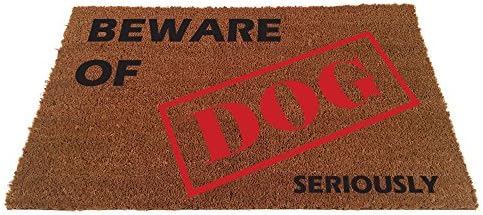 Beware of Dog, Seriously Door Mat (18"x30")