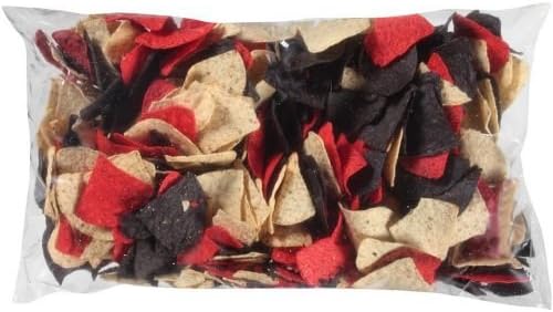 Mexican Original Quarter Cut Red, White and Blue Stone Ground Corn Prefried Tortilla, 32 Ounce -- 3 bags per case.