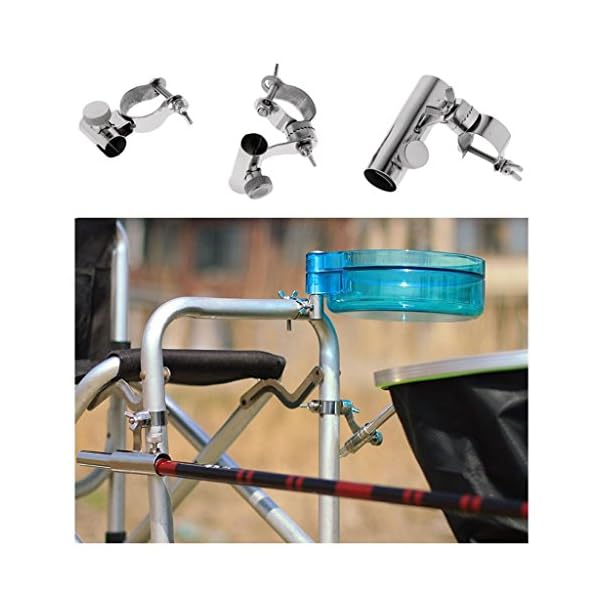 MonkeyJack-Set-of-3-Pieces-Stainless-Steel-Fishing-Rod-Holder-Landing-Net-Bracket-Fishing-Bait-Box-Rack