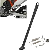 Forging Aluminum Dirt Bike Kickstand with Springs for XC XCW EXC 150-530cc | Sturdy Motorcycle Kick Stand Side Support for Most XC XCW XCF EXC EXCF 150 200 250 300 350 400 450 500 505 530 08-15 Black