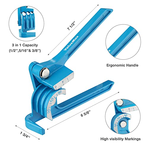 ValueMax Tube Bender, 3-in-1 Pipe Bender for 1/4\