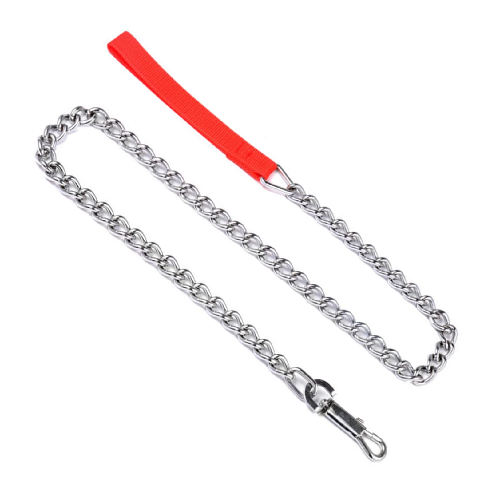 1 Pcs Red Nylon Leash Dog Chain Chew Dog Chain Metal Leash Training Lead Padded Handle Training for Small Medium Large Dogs Training Walking(Red)
