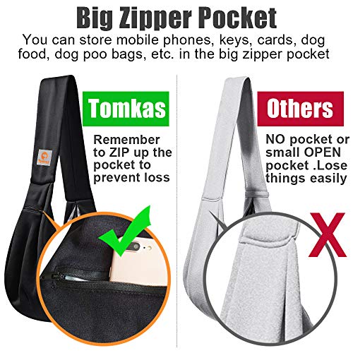 TOMKAS Dog Carrier for Small Dogs Puppy Carrier for Small Dogs (Black
