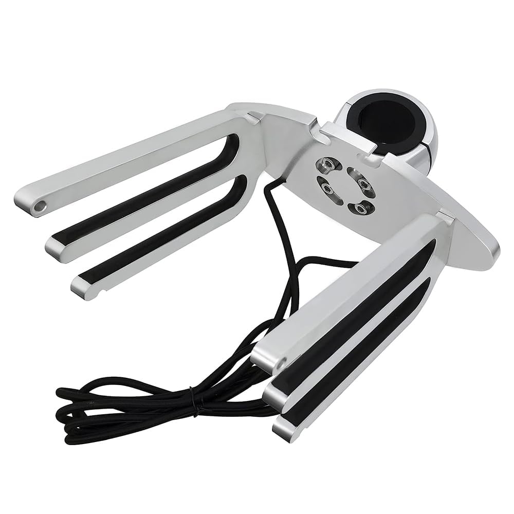 Photo 1 of MOJIATE Made Wakeboard Rack, Polished Aluminum Wakeboarding Tower Holder, Adjustable Angle Base to Level with Boat, Clamp Fits Tubing Sizes: 1 3/4", 1 7/8", 2", 2 1/4", 2 3/8", 2 1/2"