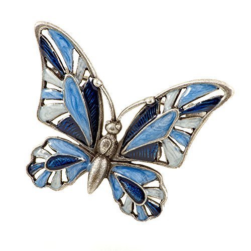 Butterfly Pin Blue Enamel Women´s Brooch