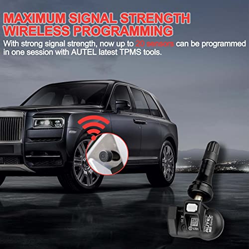 Autel TPMS Sensors, MX Sensor, MaxiTPMS Tire Pressure Sensor, 2 in 1(315MHz + 433MHz) Press-in OE-Level Programmed by TS508 TS408 TS508WF TS608 MS906TS ITS600 MS906PRO-TS (Rubber valves)