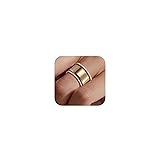 2-Pack 14K Gold Plated Stacking Rings for Oura Gen