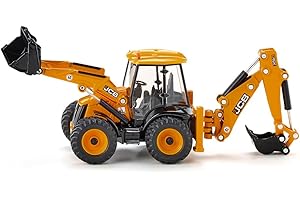 Siku 3558, JCB 4CX Backhoe Loader, 1:50, Metal/Plastic, Yellow, Multifunctional, Can be Combined Models of The Same Scale