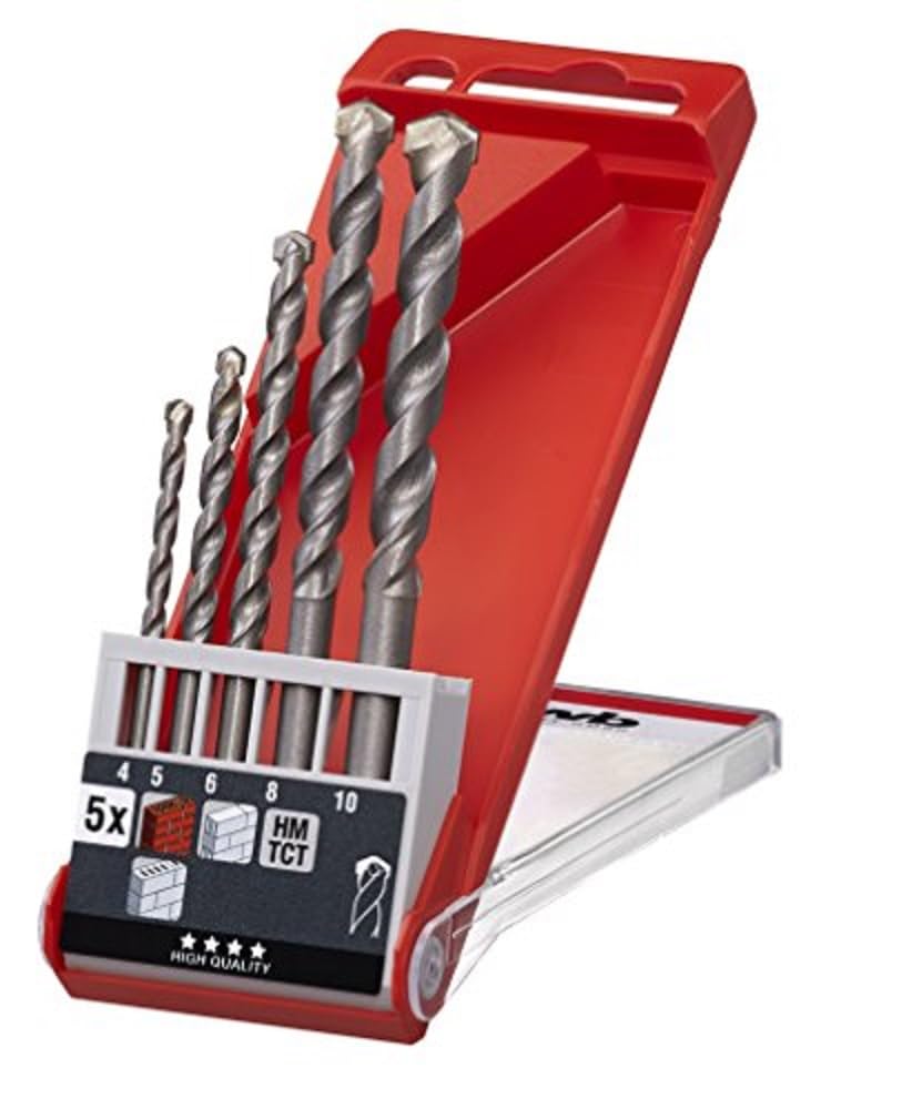 kwb Stone Drill Set, 5-Piece (Drill Set for Turning and Impact Drilling Machines)