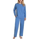 Latuza Women's Petite Pajama Set Soft Cotton Long Sleeve Lounge Outfit
