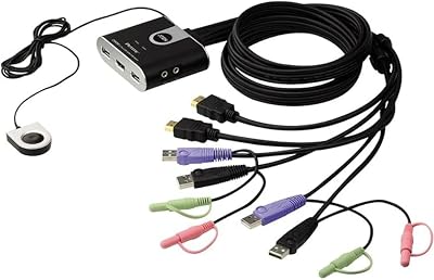 ATEN CS692 2-Port USB HDMI KVM Switch with Remote Port Selector 1080p