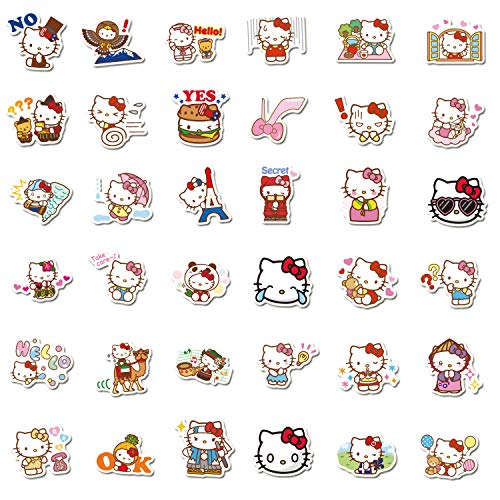 gorgeouszen hello kitty stickers 150pcs sanrio anime vinyl kawaii kt cat sticker for teen laptop skateboard bicycle waterproof decal car decoration pricepulse