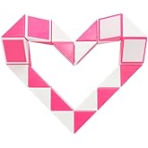 Mipartebo Magic Snake Cube Twist Puzzle 24 Wedges Large Size Twist Fidget Snake Toys Gift Party Favors Game Goodie Bag Fillers Christmas Stocking Stuffers for Kids Adults Teens Pink